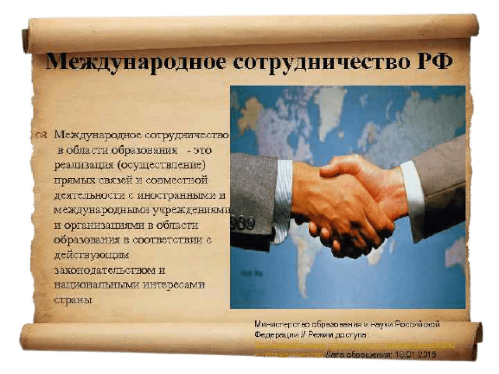 Международное сотрудничество программа