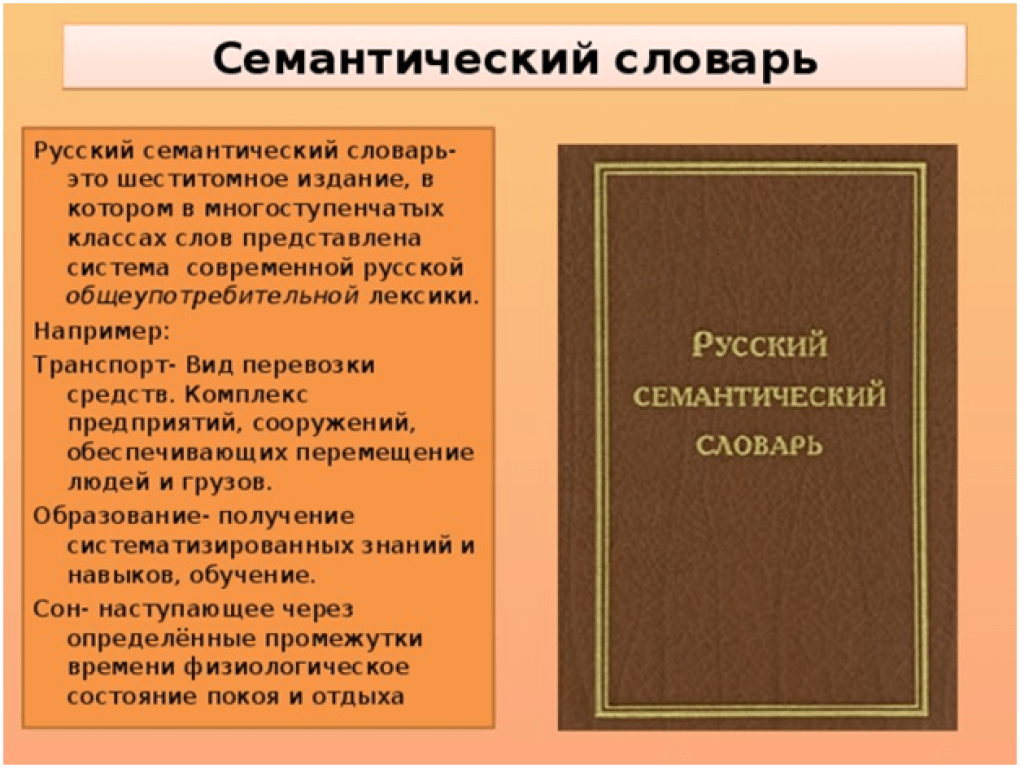 Словарь запахов проект по русскому