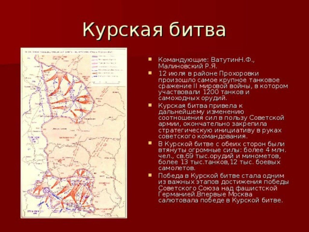 Одной из причин срыва плана немецкого наступления в курской битве является