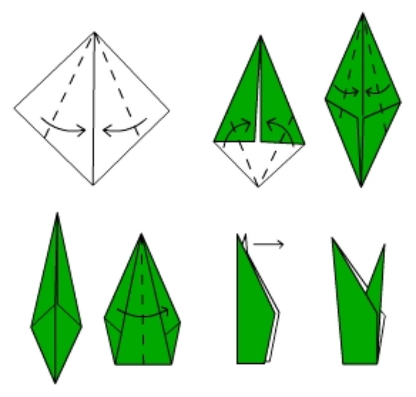 Схема тюльпан оригами для детей