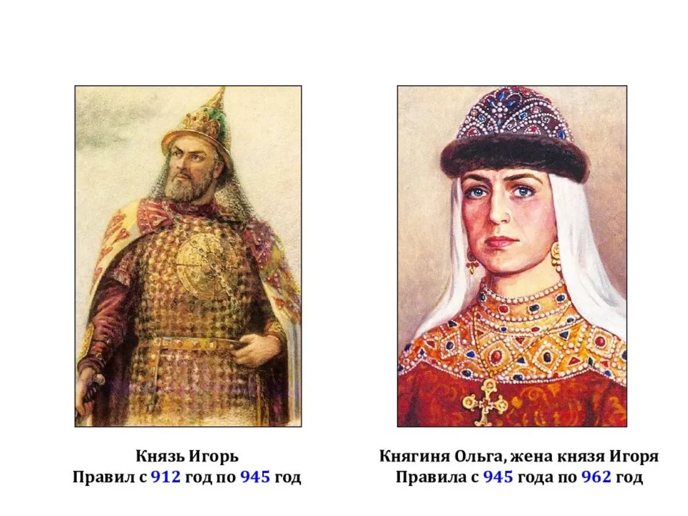 Ольга (княгиня Киевская) Великие князья киевские